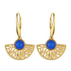 Colombian blue Amber Silver Earrings (dagen)