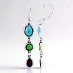 Orecchini in argento con Turchese Kingman Mohave Blu (Jones Lee)