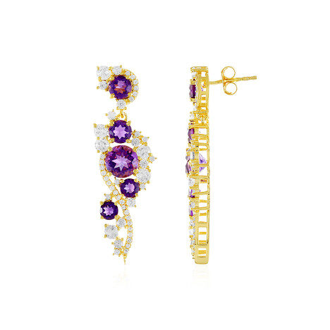 Orecchini in argento con Ametista Siberiana