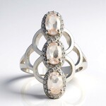 Anello in argento con MORGANITE MARROPINO