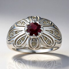 Anello in argento con Rodolite (Annette classic)