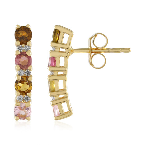 Turmalin-Silberohrringe