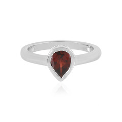 Anello in argento con Granato Mozambico