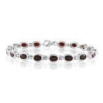 Bracciale in argento con Granato Mozambico