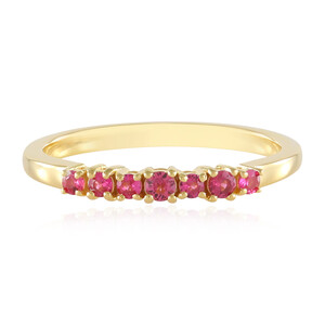 Anillo en plata con Espinela rosa
