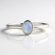 Anillo en plata con Ópalo de Welo