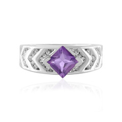 Zilveren ring met een Uruguay amethist (de Melo Essence)