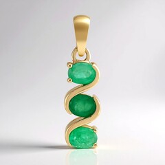 Ciondolo in oro con Smeraldo Zambia