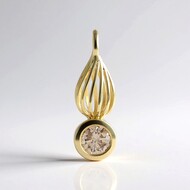 Ciondolo in oro con Diamante Champagne I2 (Ornaments by de Melo)