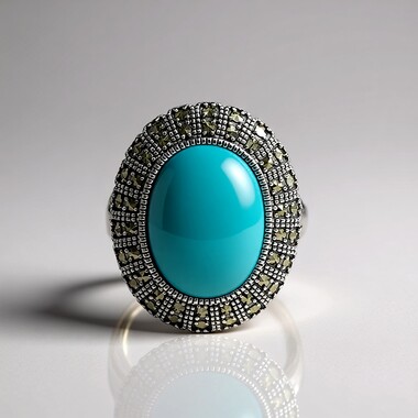 Anello in argento con Amazzonite (Annette classic)