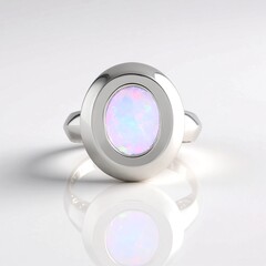 Anello in argento con Opale di Welo AAA (de Melo Essence)