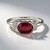 Anello in argento con Rubino del Madagascar