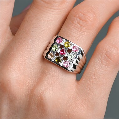 Bague en argent et Tourmaline