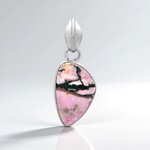 Ciondolo in argento con Rodonite Sulavesi (Bali Barong)