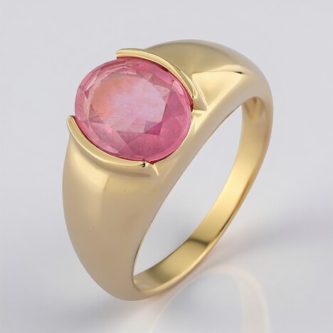 Anello in argento con Zaffiro Rosa del Madagascar (de Melo)
