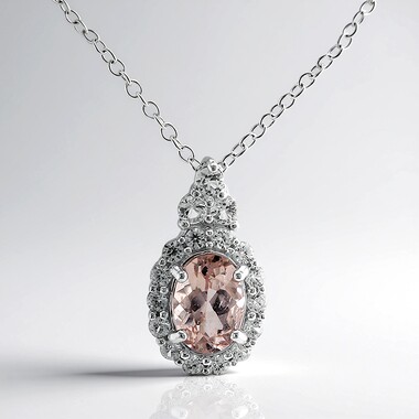 Collar en plata con Morganita