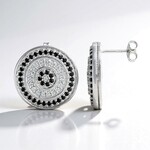 Orecchini in argento con Spinello Nero