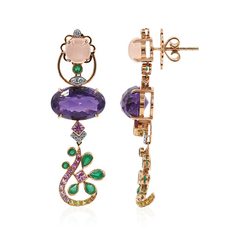 Boucles d'oreilles en or et Améthyste (Estée Collection)