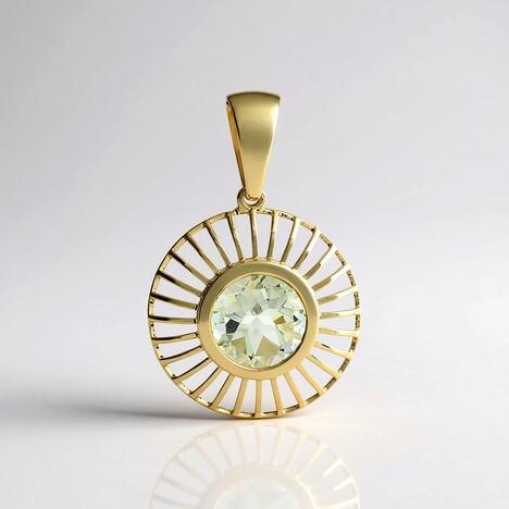 Ciondolo in oro con Ametista Verde (Ornaments by de Melo)