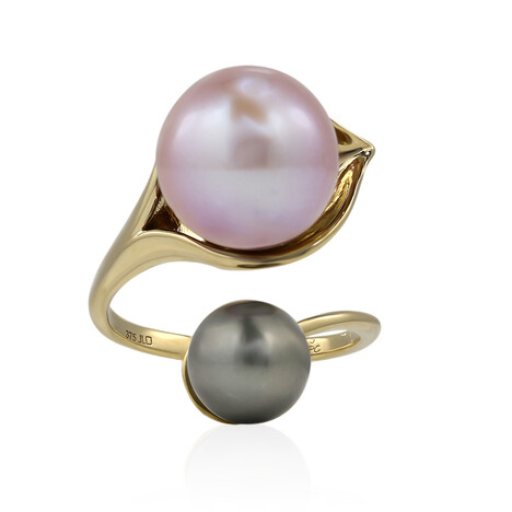 Anello in oro con Perla Ming Rosa Royal (TPC)