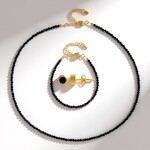 Parure in argento con Spinello Nero