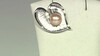 Pendientes en plata con Perla Ming durazno (TPC)