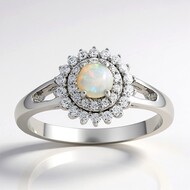 Australischer Opal-Silberring