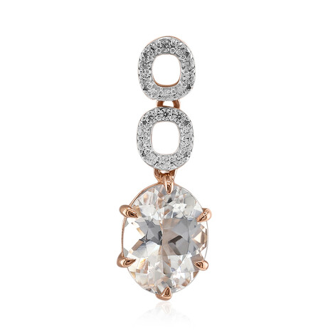 Colgante en oro con Danburita rosa de México