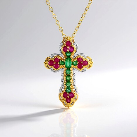 Collana in argento con Smeraldo Zambia (Gems en Vogue)