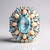 Anello in argento con Topazio Blu Cielo