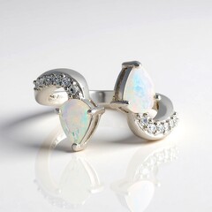 Anello in argento con Opale di Welo