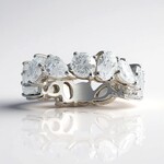 Anello in argento con Topazio Bianco