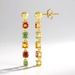 Orecchini in argento con Zaffiro Fancy