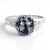 Bague en argent et Obsidienne Flocon-de-Neige