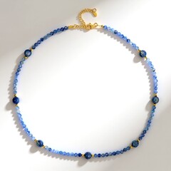 Collana in argento con Cianite del Nepal