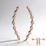 Orecchini in argento con Diamante Rose de France VS1 di Argyle (Annette)