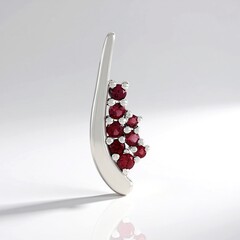 Ciondolo in argento con Spinello Rosso (de Melo Essence)