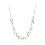 Collar en plata con Perla blanca Freshwater