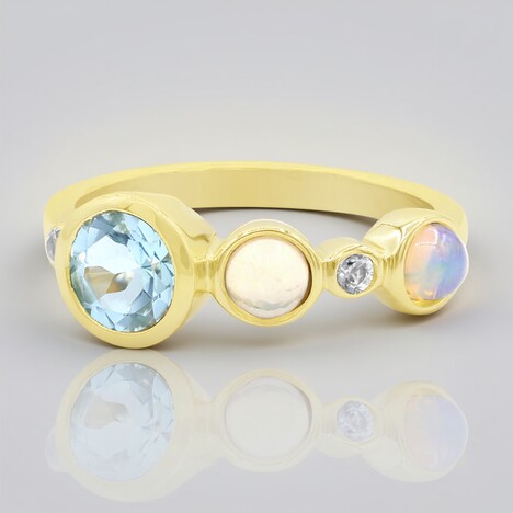 Anello in argento con Topazio Blu Cielo