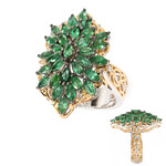 Zambian Emerald Silver Ring (Gems en Vogue)