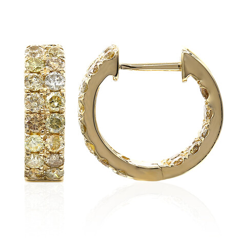 Boucles d'oreilles en or et Diamant fancy SI2 (CIRARI)