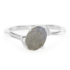 Zilveren ring met een labradoriet