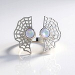 Anello in argento con Opale di Welo (MONOSONO COLLECTION)