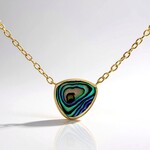 Abalone-Muschel-Silbercollier