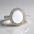 Anello in argento con Pietra di Luna Arcobaleno della Tanzania