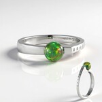 Bague en argent et Opale Mezezo (de Melo Essence)