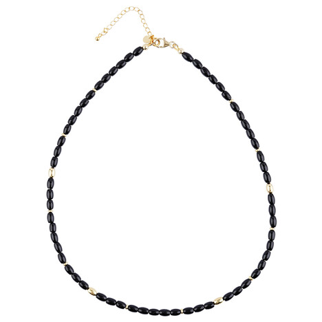 Collar en plata con Turmalina negra