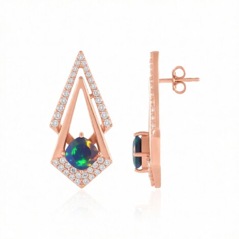 Zilveren oorbellen met Mezezo opalen (de Melo Essence)