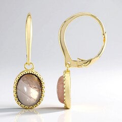 Orecchini in argento con Quarzo Rosa
