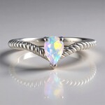 Anello in argento con Opale di Welo